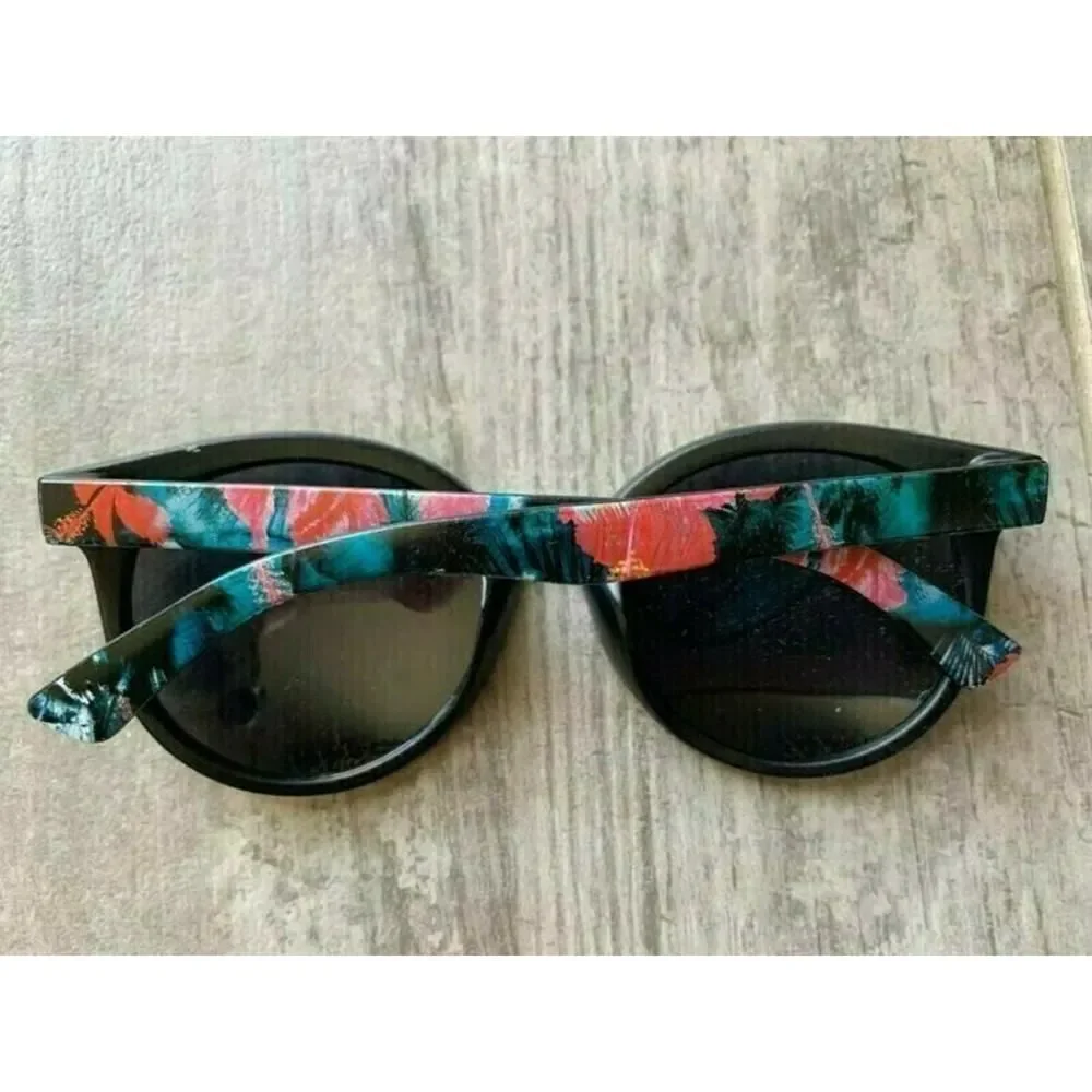 SURGE Sunglasses Beach Summer Oversized Round Fashion Festival Tropical Pattern